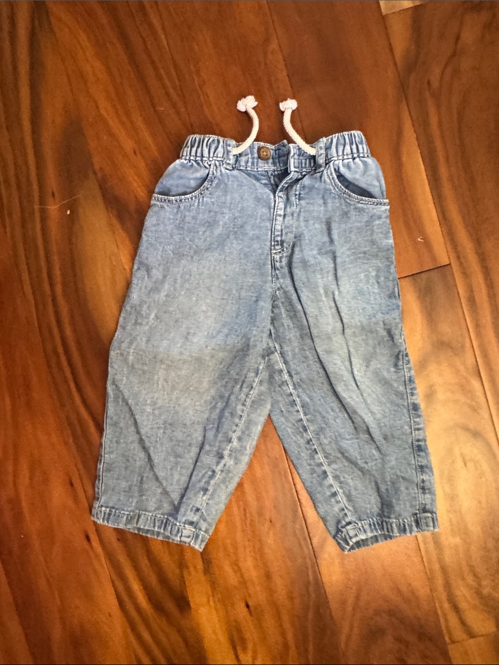 Zara Light Blue Kids Denim Jogger Pants